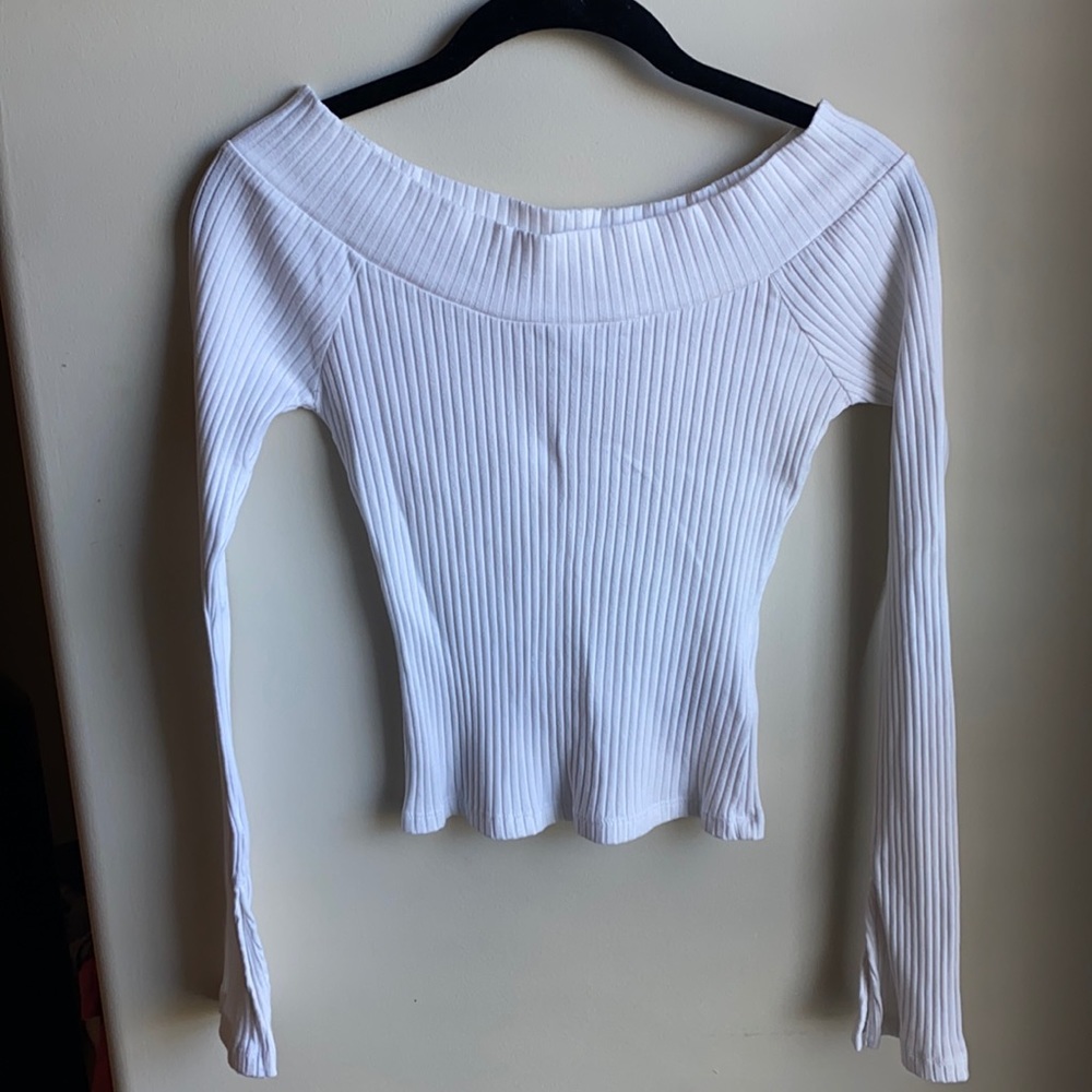White off the shoulder top